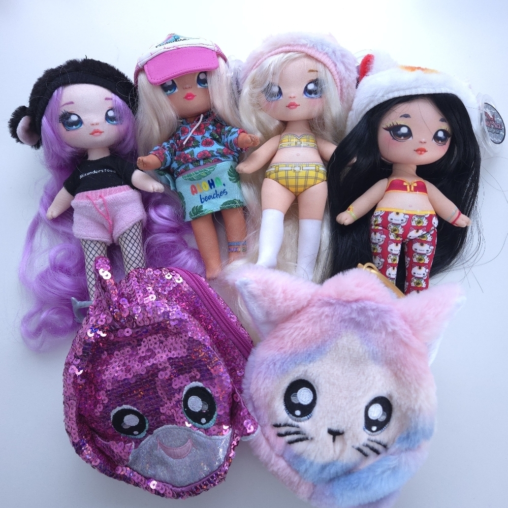 Na! Na! Na! Surprise Soft Body Fashion Dolls Lot of 4